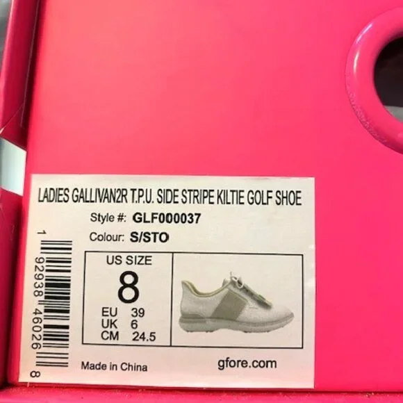 G/FORE GALLIVAN2R KILTIE GOLF WOMENS GOLF SHOES STONE SIZE 8 - Picture 7 of 7